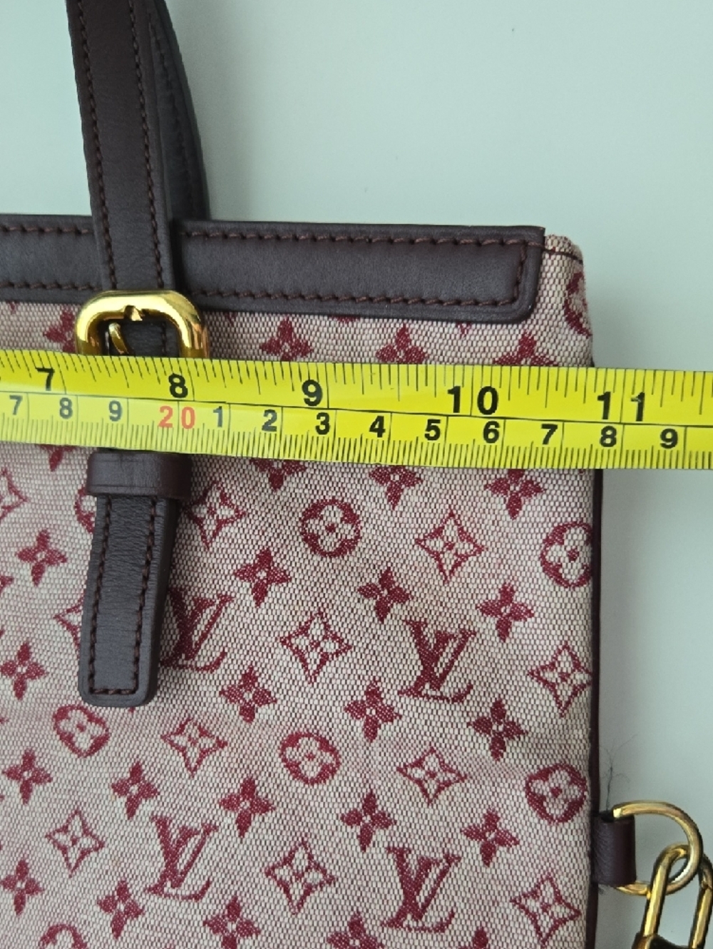 Louis Vuitton Garnet Monogram, Burgundy Trim Tote Bag - Picture 9 of 9